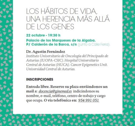 Cartel los hábitos de vida, una herencia más allá de los genes