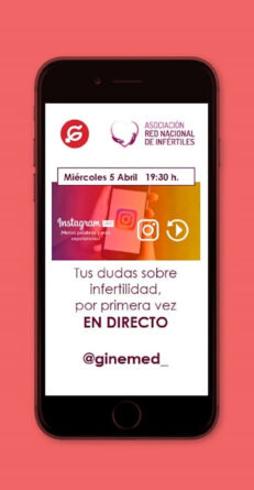 Cartel smartphone sesión instagram para resolver dudas en directo