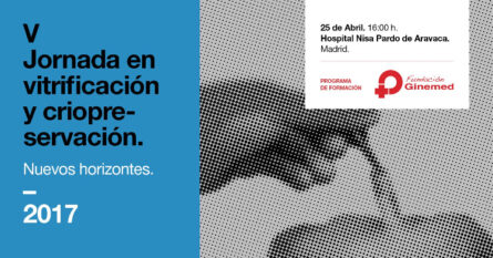 Cartel V Jornada de vitrificación y criopreservación en Madrid