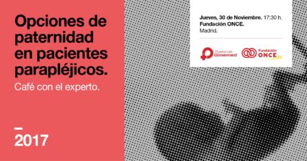 Cartel evento opciones de paternidad en pacientes parapléjicos