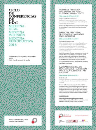 Cartel ciclo de conferencias I+D+I ginemed