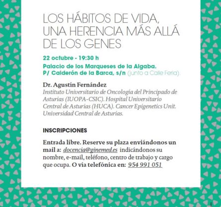 Nueva conferencia de I+D+ i: Los hábitos de vida, una herencia más allá de los genes