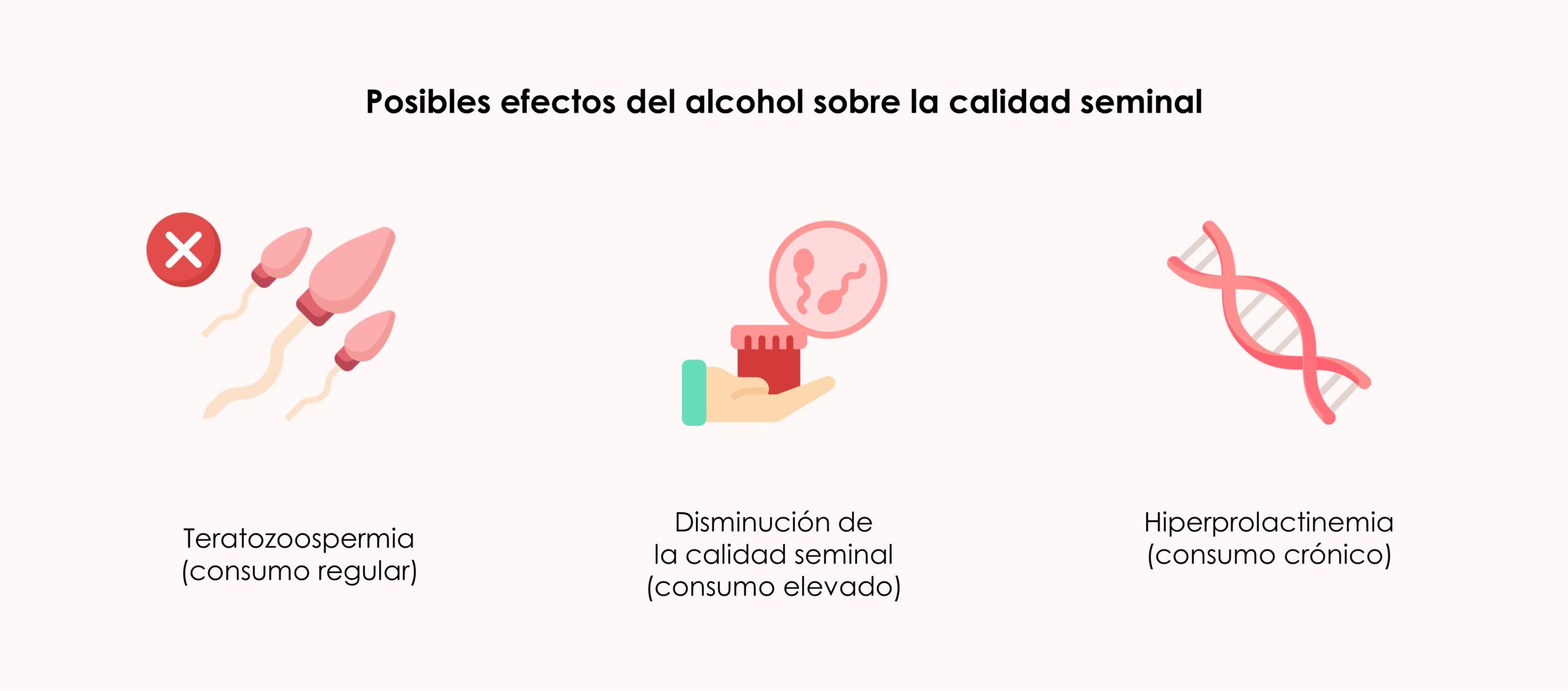 Posibles efectos del alcohol sobre la fertilidad masculina