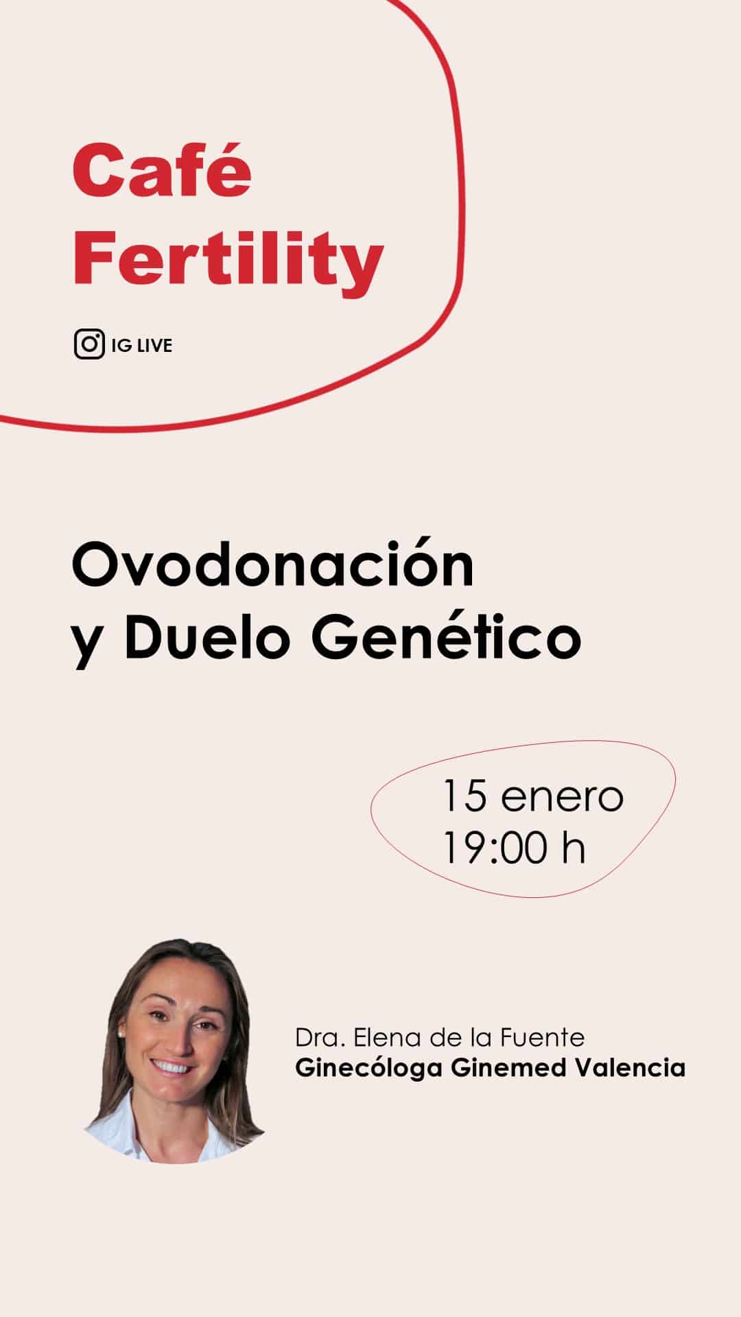 Instagram Live sobre ovodonación el miércoles 15 de enero a las 7 de la tarde